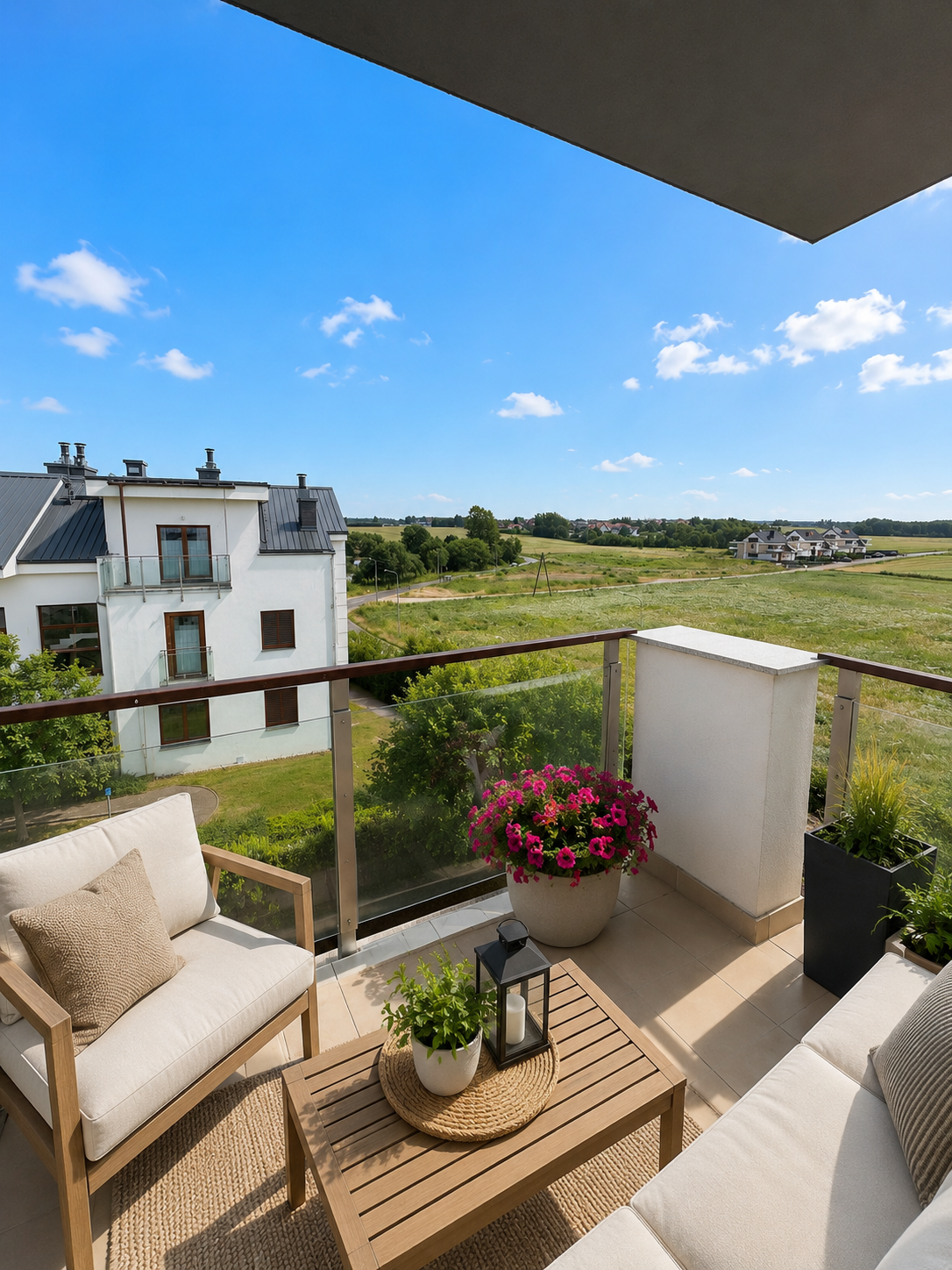 Drugi balkon z widokiem na okolicę